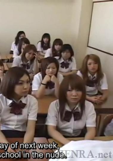 Jet S. reccomend Subtitled CMNF Japanese schoolgirls group medical exam.