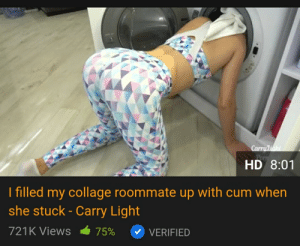 I filled my college roommate up with cum when she stuck - Carry Light.