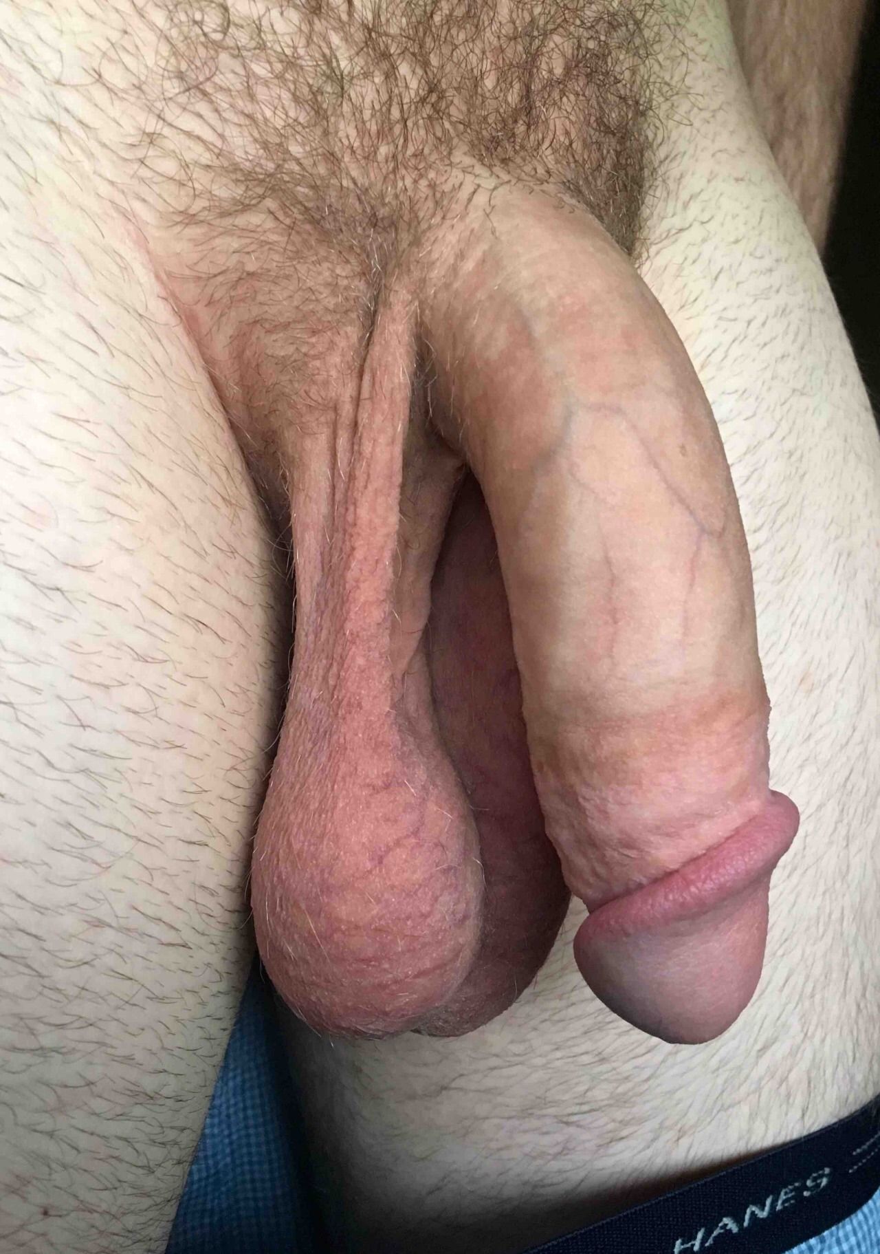Playing flaccid cock
