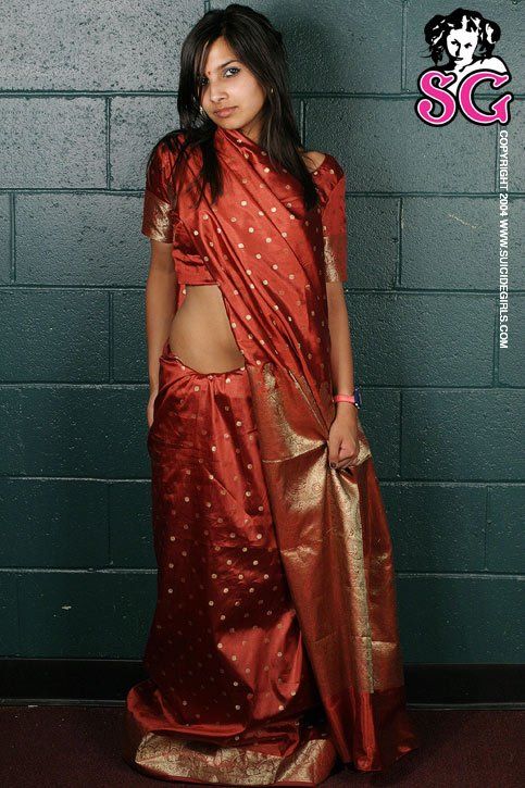 Indian red saree