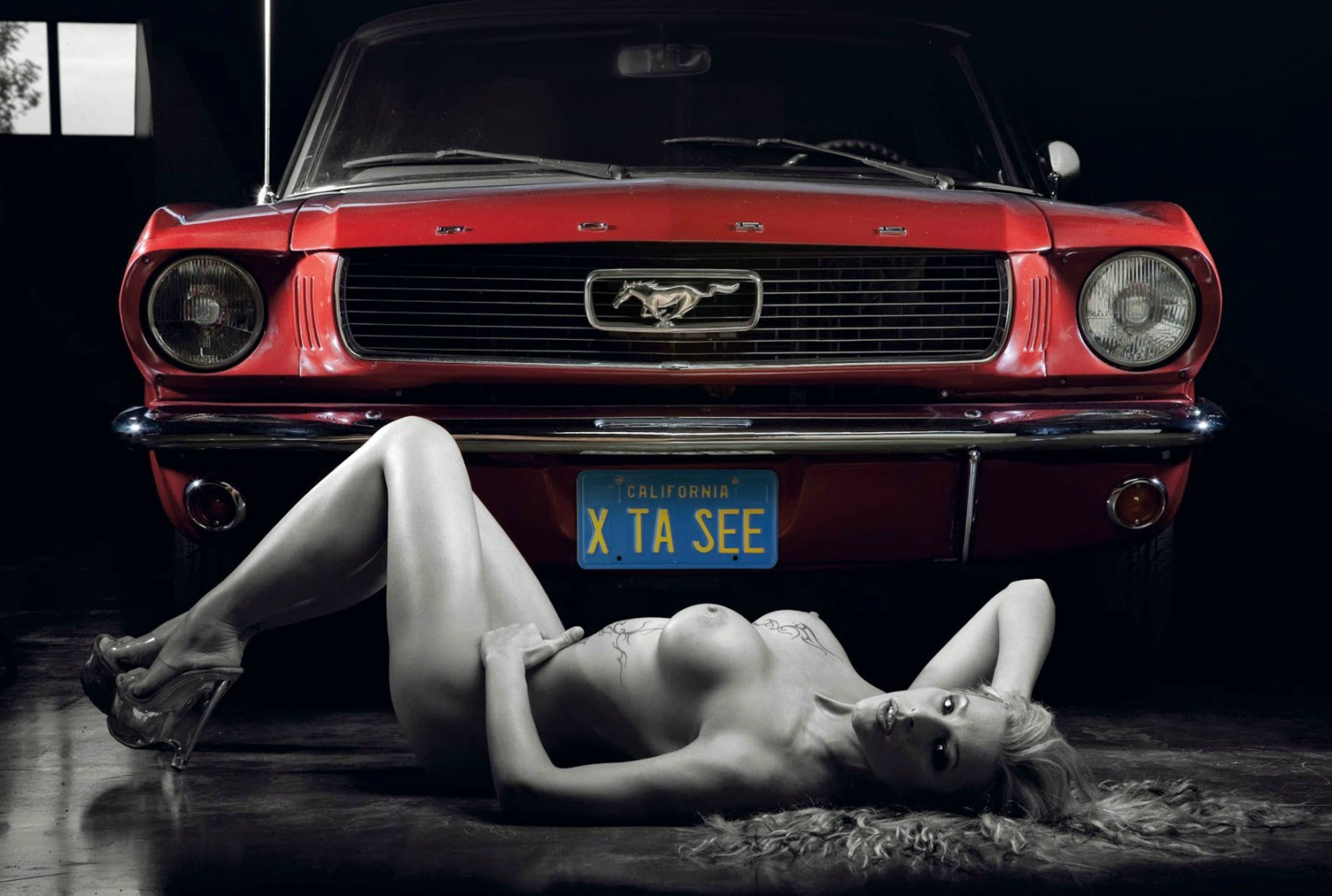 Apple P. recomended a Naked chick mustang on