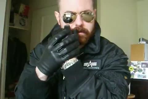 Elbow fetish gloves leather length smoking