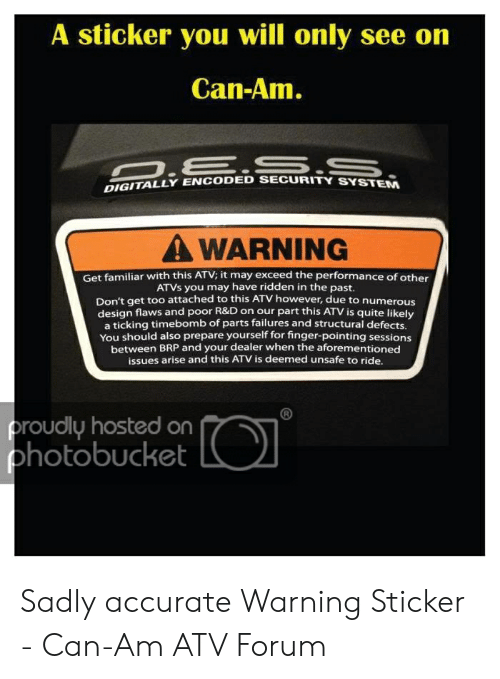 Cirrus reccomend Funny warning stickers for atv