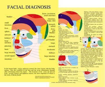 Facial reflexology map