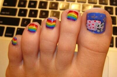 Black L. reccomend toes rainbow