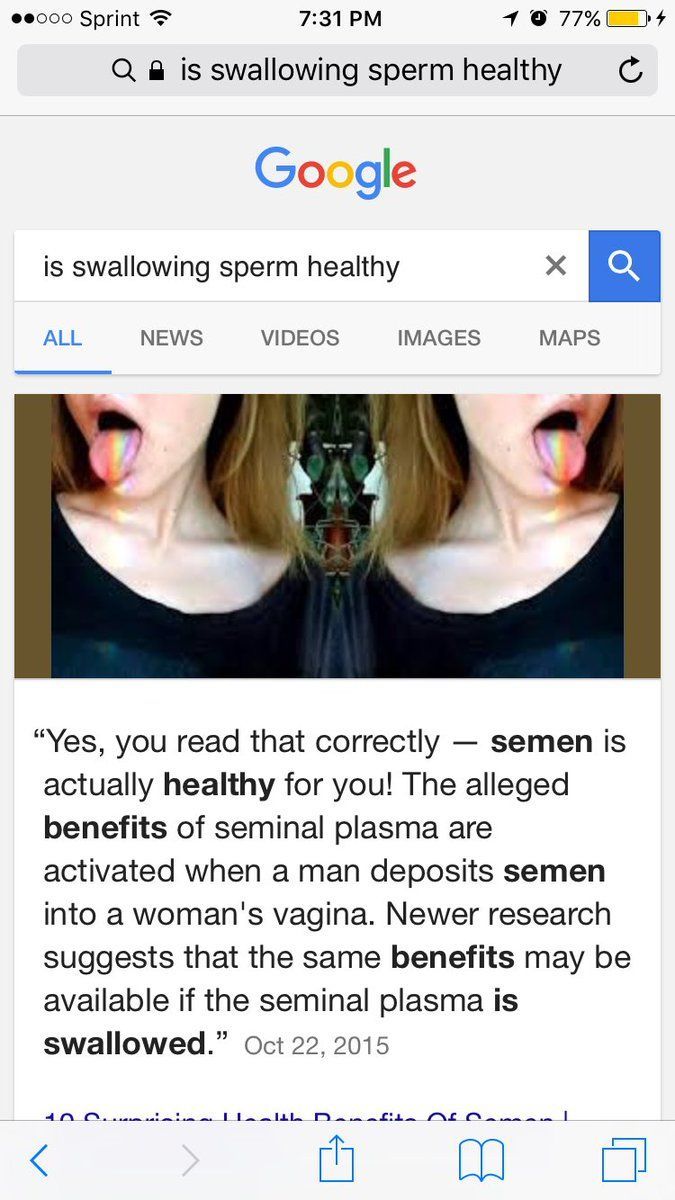 Benefits of swallowing sperm