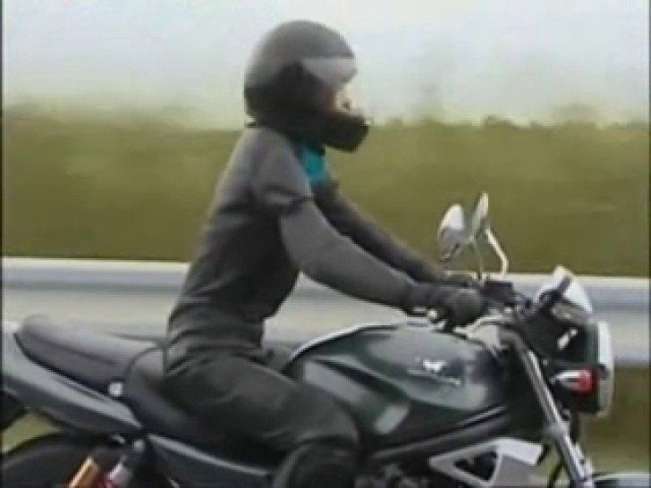 Girl masturbating on motorcycle