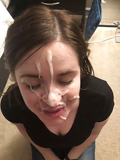 Girls with cum on face